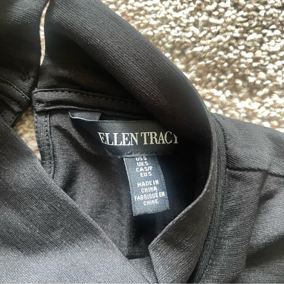 NWT Ellen Tracy Sleeveless High Neck Twist Shell Blouse in Black Size Small - Picture 7 of 10